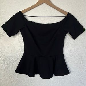 Black off shoulder top